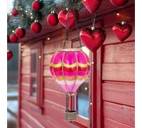 Lampe solaire en forme de ballon à air chaud, 45 cm, multicolore, pour usage extérieur