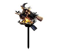 Lampe solaire en métal pour Halloween | Lampes solaires de jardin décoratives pour cour, patio, porche, allée, pelouse, cour, allée, sol, paysage aquatique, clôture