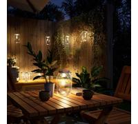 vidaXL Lampes solaires Design de bocaux 12 pcs. Blanc chaud