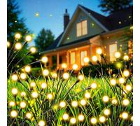 Lampe Solaire Exterieur, 6 Pièces 8LEDs Lampe Luciole Solaire Exterieur Conception Améliorée, Hauteur Réglable, Plusieurs Modes Disponibles, IP65 Étanche, pour Patios Terrasses Jardin Pelouse Terrasse