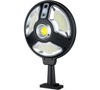 Lampe Solaire Extérieur 70W Pivotante 360° avec Réflecteurs Noir