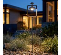 Lampe Solaire Extérieur Ampoule à Enficher Balcon Ancien Noir Pointe LED Hauteur