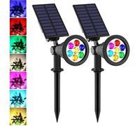 Lampe Solaire Extérieur Couleur Spot Solaire Extérieur Couleur Jardin Avec 7 Couleurs Projecteur Couleur Solaire De REFLECTEUR