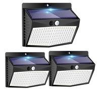 Lampe Solaire Extérieur Détecteur de Mouvement【Lot de 3 de 138LED】 Lumière étanche Sans Fil 3 Modes Spot LED éclairage extérieur