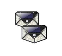 Lampe solaire extérieur iposible?version améliorée 2 pack?100 led 2200 mah éclairage extérieur étanche 270° lumière solaire détecteur de mouvement