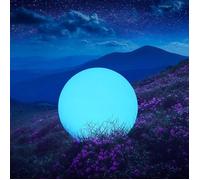 Lampe Solaire Extérieur Jardin avec Télécommande, Boule LED 16 Couleurs RGB 4 Modes pour Décoration Cour Balcon Fête