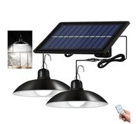 Lampe Solaire Extérieur Suspendue vec Télécommande 3 Luminosité Mode avec câble de 3M pour Jardin Porte Garage