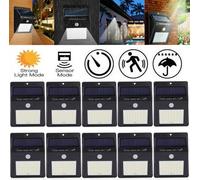 Lampe solaire extérieure 1500mAh solaire étanche Lampe murale Led solaire détecteur de mouvement extérieur Lumière solaire pour jardin-10 pièces