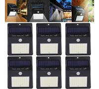 Lampe solaire extérieure 1500mAh solaire étanche Lampe murale Led solaire détecteur de mouvement extérieur Lumière solaire pour jardin-6 pièces