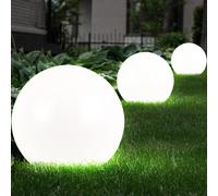 Boules lumineuses solaires lampe solaire jardin LED décoration de jardin boule solaire pour l'extérieur boule lumineuse enfichable solaire, durée d'éclairage environ 6-8 heures, lot de 3