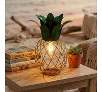 Lampe Solaire Extérieure Figurine Ananas Décoration de Balcon Batterie Sculpture