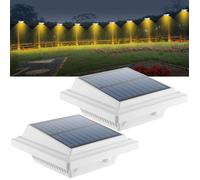 Lampe solaire extérieure - HOME SAFETY - 2Pièces 40LEDs - 40 LED blanc chaud - Auto ON/OFF - Montage clôture/gouttière
