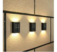 Lampe solaire extérieure - MHY® - 4 pack - Lumière blanche chaude - Sans fil - IP65 étanche - Éclairage 8-10 heures