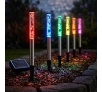 Lampe Solaire Extérieure Steckleuchte Jardin Avec Erspieß RGB LED 6x [EEK: Non noté]