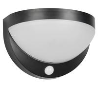 Lampe solaire, finition noire mate, LED 8W, modèle hybride, avec détecteur de mouvement
