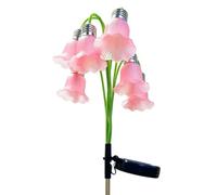 Lampe Solaire Fleur Piquet Muguet Jardin Extérieur | Lampe solaire en forme de fleur de muguet avec prise 60 cm en plastique étanche pour décoration de jardin