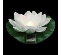 Lampe Solaire Flottante Décoration en Plastique Fleur Blanche pour Piscine | Surface Lisse Polie, Design Pratique, Pièce Assortie Aléatoire Style Aléatoire