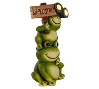 Lampe solaire d'extérieur, décoration de jardin, LED grenouille, signe de bienvenue, lumière décorative verte