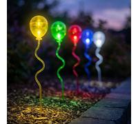 5x LED Lampe d'extérieur Lampe de jardin Capteur crépusculaire Multicolore H 60 cm