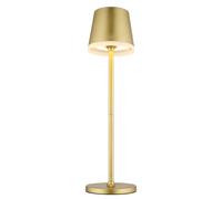 Lampe solaire lampe de table lampe d'extérieur lampe de jardin lampe de balcon lampe d'appoint, métal doré, 2 hauteurs possibles, LED 0,06W 3000K blanc chaud, H 41 cm