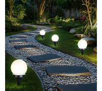 Lampe Solaire Lampe Sphérique Ampoule à Enficher LED Pointe Blanc Jardin Cour 4x