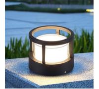 Lampe solaire, Lampe sur pied ronde européenne pour pelouse, colonne lumineuse d'extérieur,paysage, terrasse ou cour-RWLampe solaire