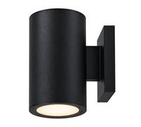 Lampe solaire LED, applique murale, lampe de jardin, détecteur crépusculaire, noir, aluminium, IP44
