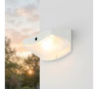 Lampe solaire LED avec détecteur de mouvement L : 10,6 cm IP44 Noir 3000 K 120 lm Moderne Applique murale solaire extérieure Porte d'entrée Lampe extérieure Mur