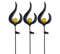 Lampe Solaire Ampoule à Enficher Bronzefarben LED de Jardin H 90 CM 3er Set