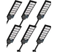 Lampe solaire LED de 600W | Projecteur solaire de 6500K, éclairage de chemin, applique murale avec détecteur de mouvement | Projecteur étanche IP65, éclairage de sécurité extérieur pour jardin, garage