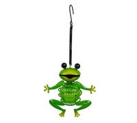 Lampe solaire LED d'extérieur en forme de grenouille, luminaire décoratif de jardin IP44 H 20 cm
