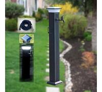 Lampe Solaire Led Extérieure Pour Robinet - Colonne D'Eau Antigel Pour Robinet De Jardin, Éclairage De Borne D'Incendie, Résistant Aux Intempéries, Économe En Énergie, Id,With Long Faucet+spray Gun-1