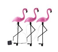 Lampe Solaire LED Flamingo 3 en 1, Imperméable, pour l'extérieur, Lampe de Jardin et de Pelouse