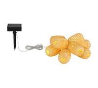 Lampe solaire LED Guirlande lumineuse Lampion Lampe extérieure Décoration de jardin résistante aux intempéries Boho 8 flammes, plastique, LED blanc chaud, L 650 cm