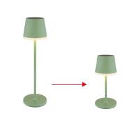 Lampe solaire LED Lampe de table extérieure argent Batterie Lampe de jardin Lampe de terrasse, métal plastique satiné, étanche aux éclaboussures, blanc chaud, H 41 cm
