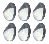 Lampe solaire LED lampe d'extérieur lampe de clôture lampe de jardin lampe décorative, plastique gris, batterie incluse, 0,06 W, D 11 cm, lot de 6