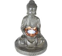 Lampe solaire LED lampe luminaire sculpture lumineuse Bouddha en plastique