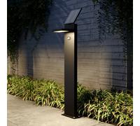 Lampe solaire LED pour chemin Lucande Silvan, 100 cm, détecteur, anthracite Silvan, noir, Aluminium, Moderne, Lampe Solaire