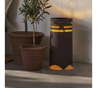 Lampe solaire LED Star Trading, couleur marron, 40 cm, avec charge USB et solaire, en métal marron