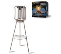 Lampe solaire LED sur pied, 3 en 1, pour l'extérieur, lampe de jardin, éclairage extérieur avec LED COB, lumière blanc chaud, détecteur de lumière, indice de protection IP44, lampe solaire pour terras