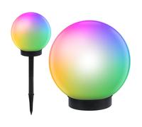 Lampe solaire moderne en LED extérieure sur pied polychrome 15x15x48cm GB122.
