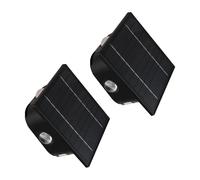 Lampe solaire noire, lampe d'extérieur, applique murale de terrasse, moderne, lampe de jardin carrée, mur de maison à batterie résistant aux intempéries, 1x LED 50lm 3000/6000K, LxlxH 13,1x7x13,1 cm, 