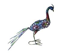 Lampe solaire paon Lampes solaires pour l'extérieur Décoration figures Décoration de jardin solaire, multicolore, 1x LED AKKU, H 61,5 cm, jardin