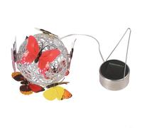 Lampe solaire papillon 55 cm avec lumière blanche chaude | Capteur crépusculaire automatique, 8h d'autonomie, lumière LED blanc chaud, idéal pour le jardin de nuit