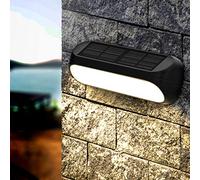 Lampe solaire pour extérieur, jardin, applique murale, avec lumière blanc chaud et changement de couleur, 1 pièce, étanche IP65, pour décoration extérieure, mur, escaliers, balcon, clôture