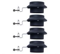 Lampe solaire pour gouttière, applique murale anthracite, lampe de clôture, métal et plastique, LED blanc chaud, L 16 cm, lot de 4