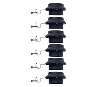 Lampe solaire pour gouttière, applique murale anthracite, lampe de clôture, métal et plastique, LED blanc chaud, L 16 cm, lot de 6