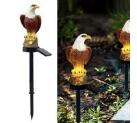 Lampe solaire pour jardin d'extérieur en résine - LED blanc chaud pour pelouse et jardin - Étanche du crépuscule à l'aube - Allumage automatique - Design moderne - 1 unité