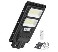Lampe solaire pour l'extérieur, 60W, 6000 lumens, avec détecteur de mouvement, indice de protection IP66