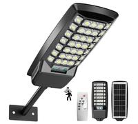Lampe solaire pour l'extérieur - Applique murale LED - 800 W - Détecteur de mouvement - Télécommande - Étanchéité IP65 - 1 pièce